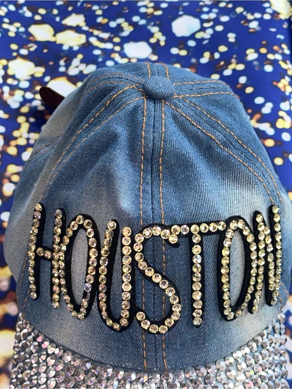 Blue Denim 'Houston' Rhinestone Cap